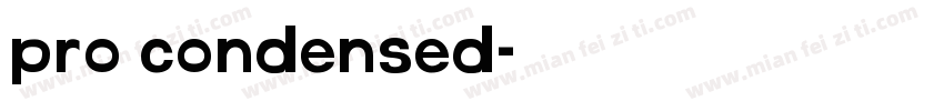 pro condensed字体转换